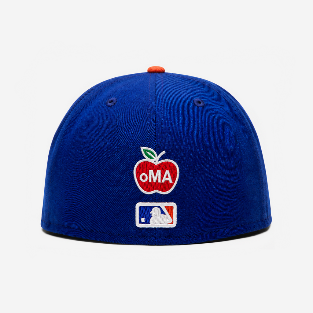 NYK "WoRK HARD" NEW YoRK METS EMBRoIDERED FITTED HAT (BLUE)