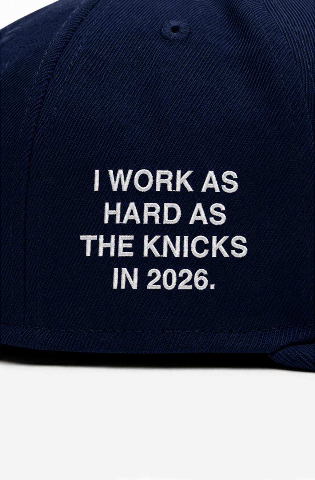 NYK "WoRK HARD" NEW YoRK YANKEES EMBRoIDERED FITTED HAT (NAVY)