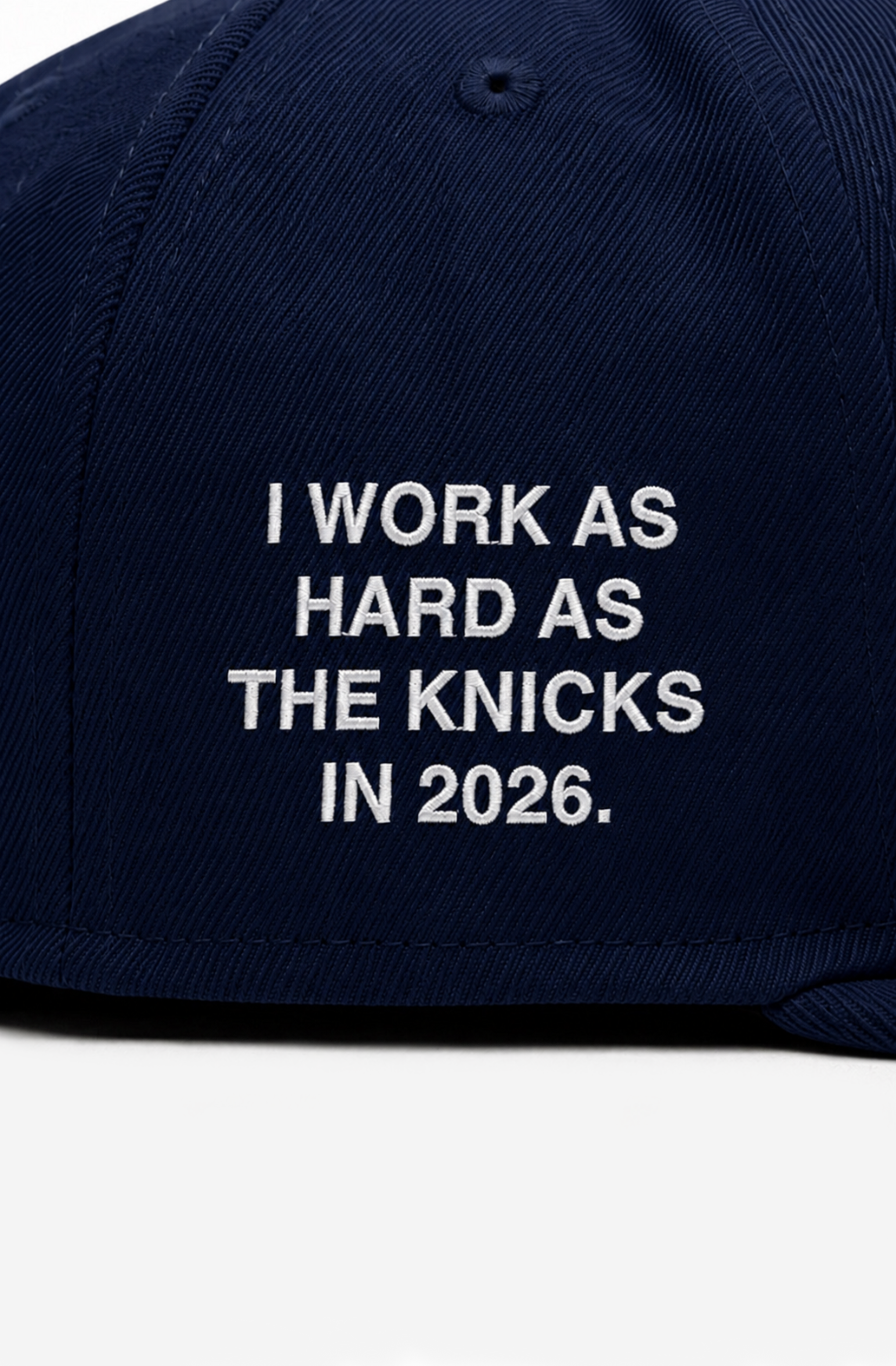 NYK "WoRK HARD" NEW YoRK YANKEES EMBRoIDERED FITTED HAT (NAVY)