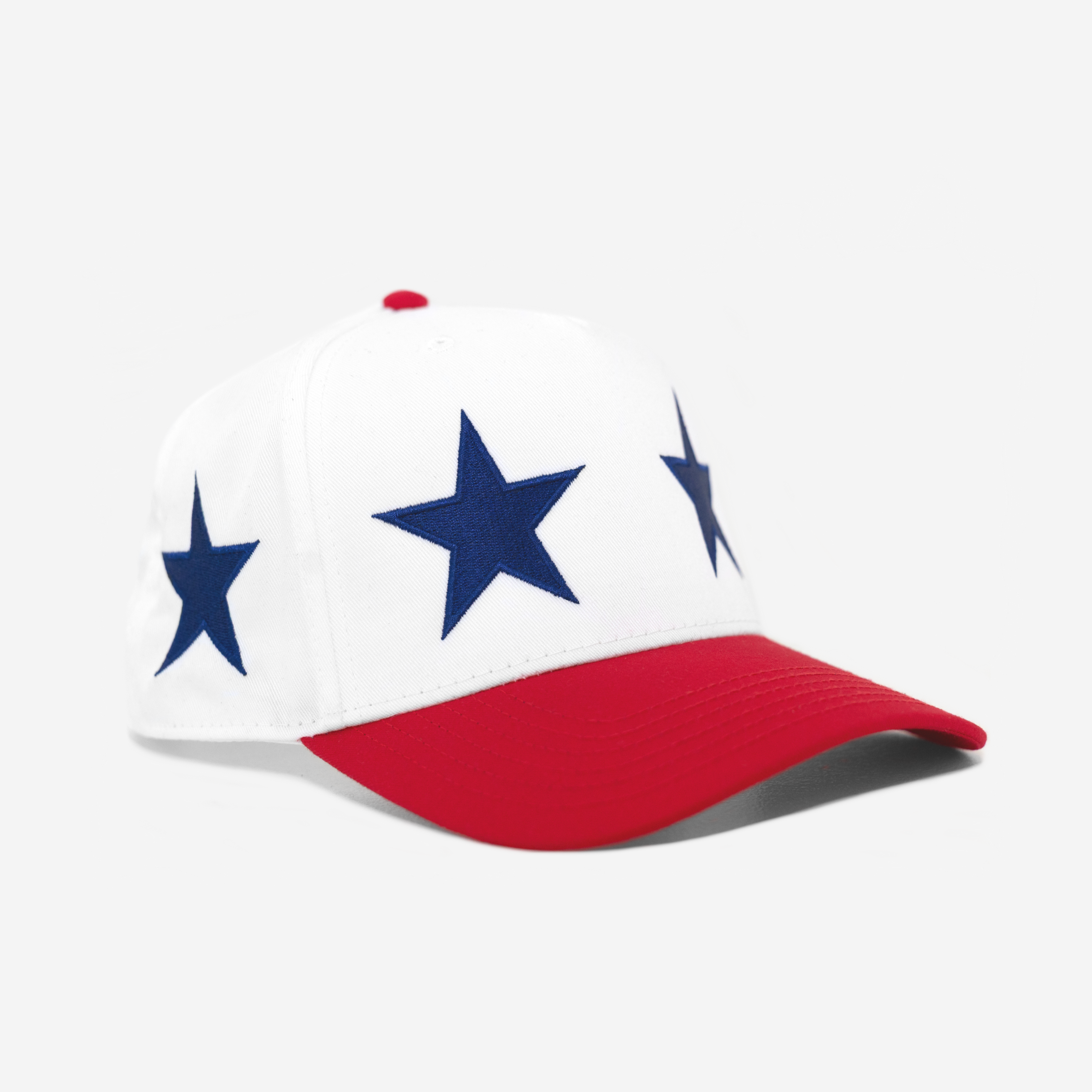 STAR CRoWN USA WC CURVED BRIM HAT (WHITE/RED)