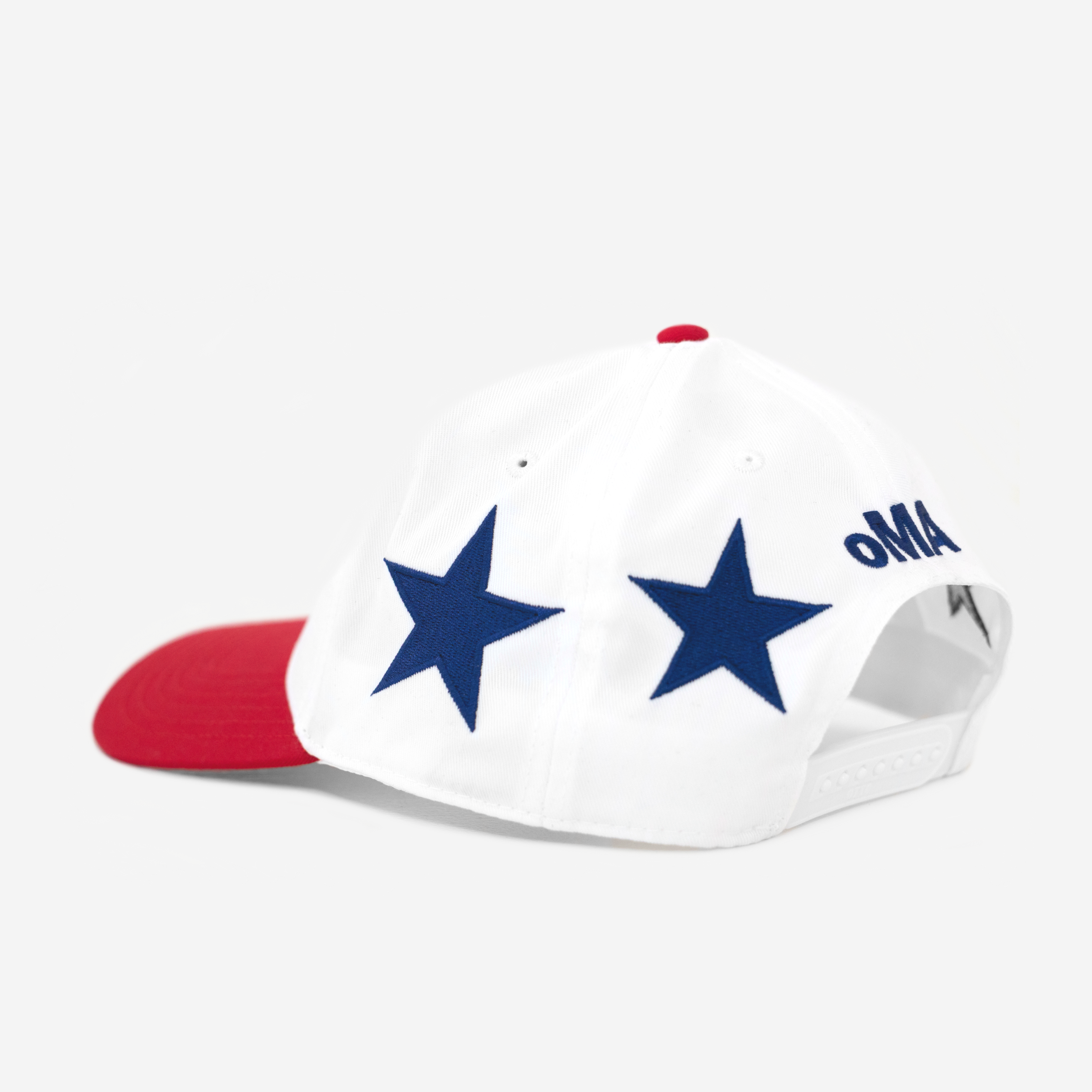STAR CRoWN USA WC CURVED BRIM HAT (WHITE/RED)