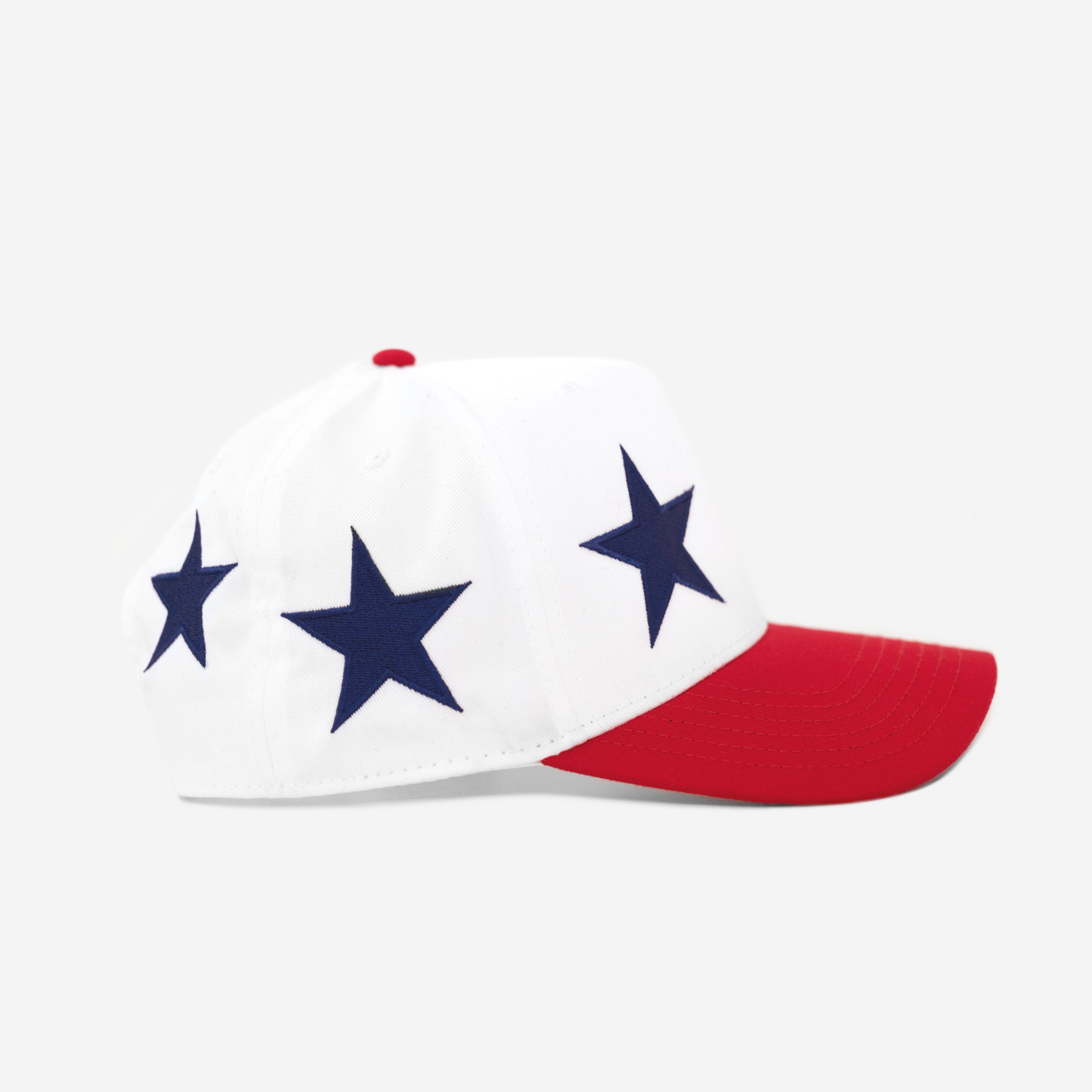 STAR CRoWN USA WC CURVED BRIM HAT (WHITE/RED)
