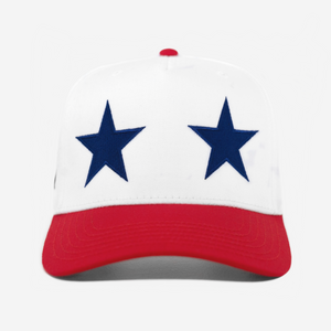 STAR CRoWN USA WC CURVED BRIM HAT (WHITE/RED)