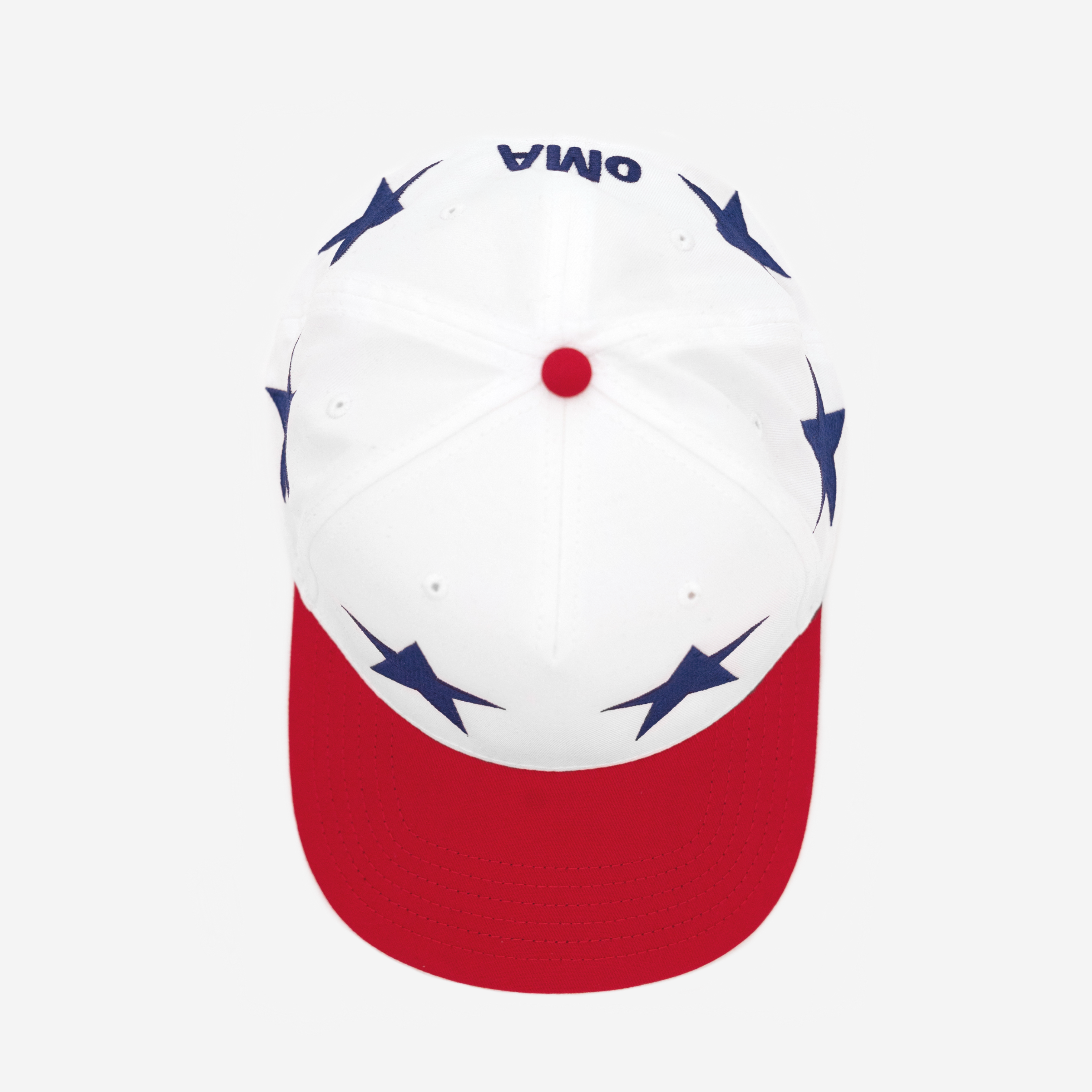 STAR CRoWN USA WC CURVED BRIM HAT (WHITE/RED)