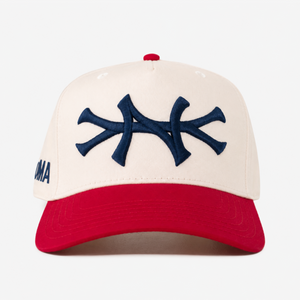 NEW YoRK USA WC CURVED BRIM HAT (CREAM/RED)