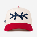 NEW YoRK USA WC CURVED BRIM HAT (CREAM/RED)