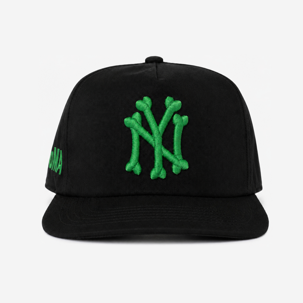 NY BRASIL BONES HAT (BLACK/GREEN)