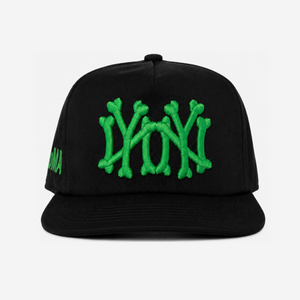 NY NY BRASIL BONES HAT (BLACK/GREEN)