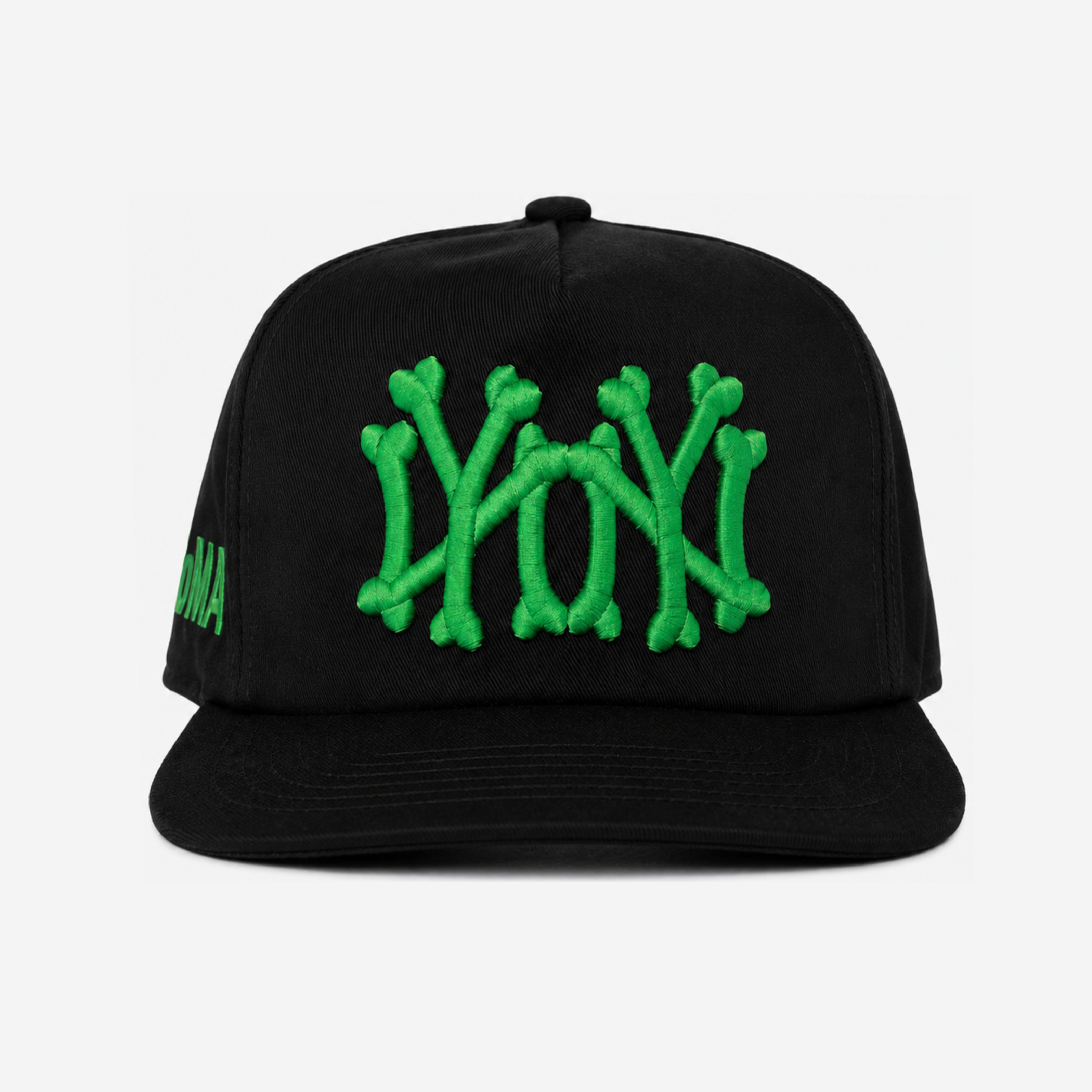 NY NY BRASIL BONES HAT (BLACK/GREEN)