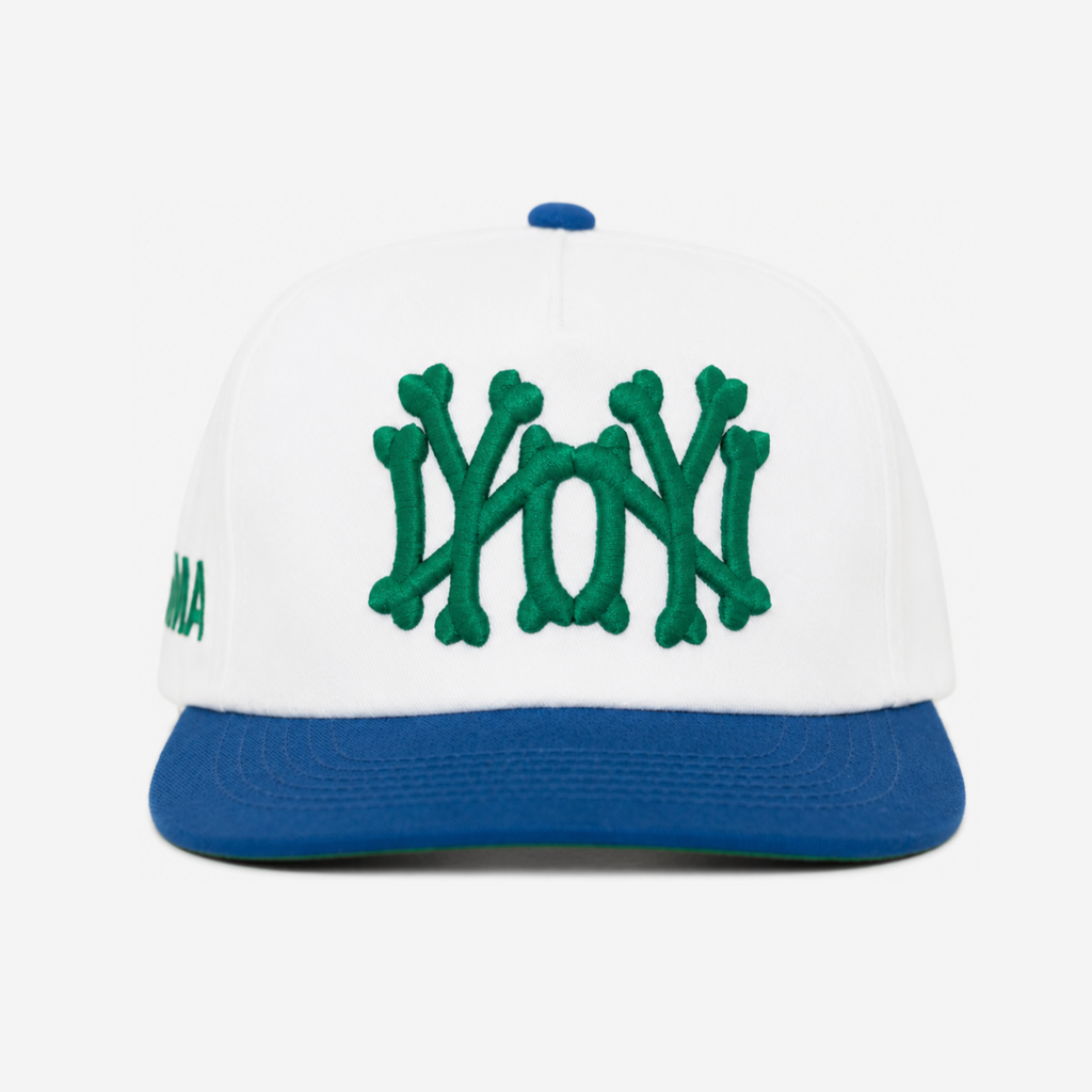 NY NY BRASIL BONES HAT (IVoRY/BLUE)