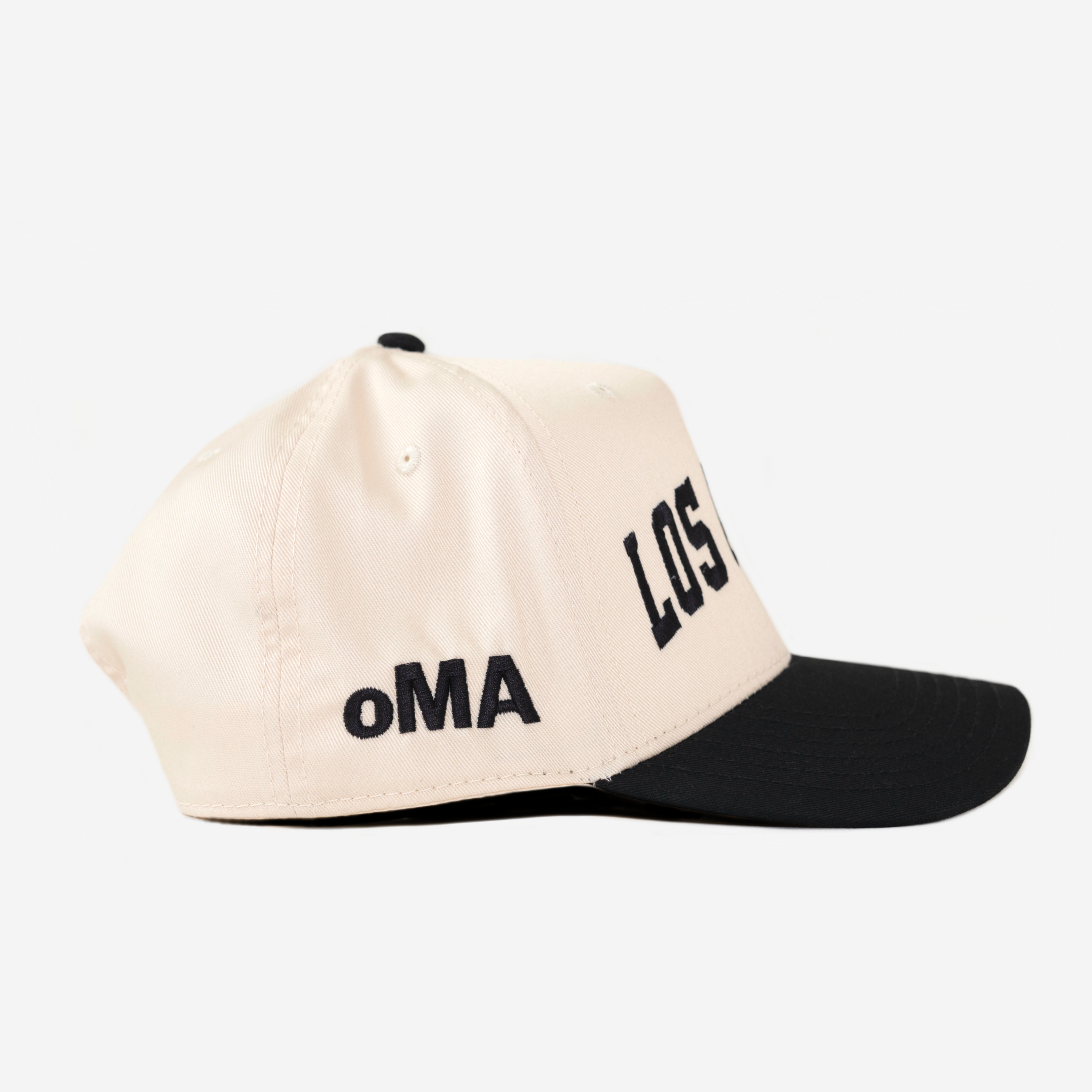 LOS ANGELES CITY CURVED BRIM HAT (CREAM/BLK)