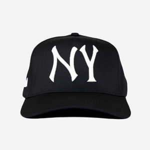NY HAT CURVED BRIM (BLACK)