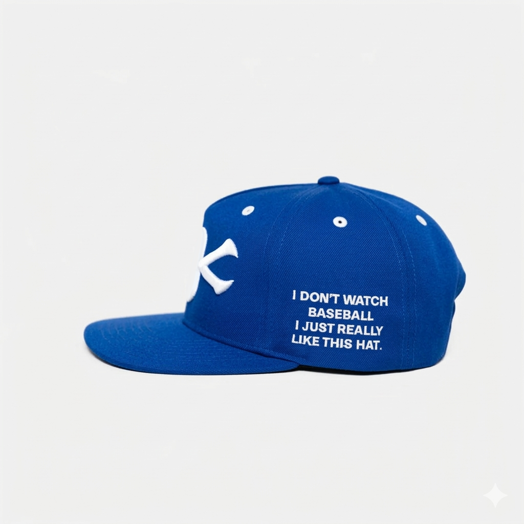 "I DoN'T WATCH BASEBALL I JUST REALLY LIKE THIS HAT." EMBRoIDERY ADD oN