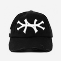 NY DISTRESSED HAT (BLACK/WHITE)