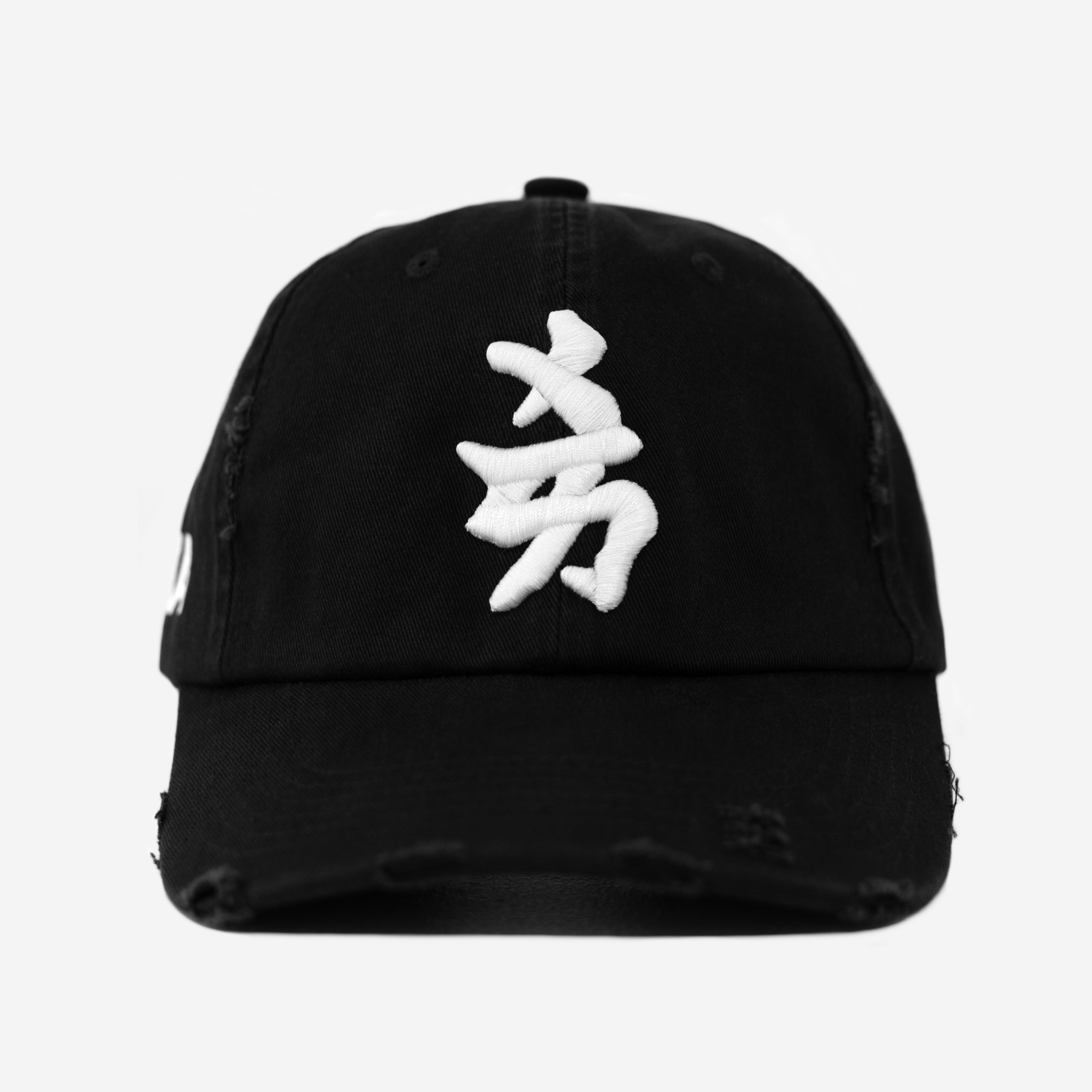 NY KANJI DISTRESSED HAT (BLACK/WHITE)