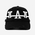 LA CROWN DISTRESSED HAT (BLACK/WHITE)