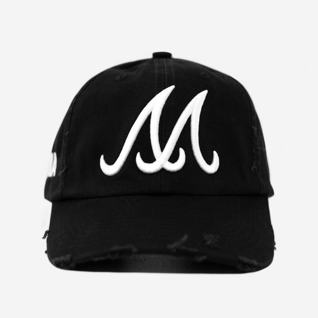 ATLANTA DISTRESSED HAT (BLACK/WHITE)