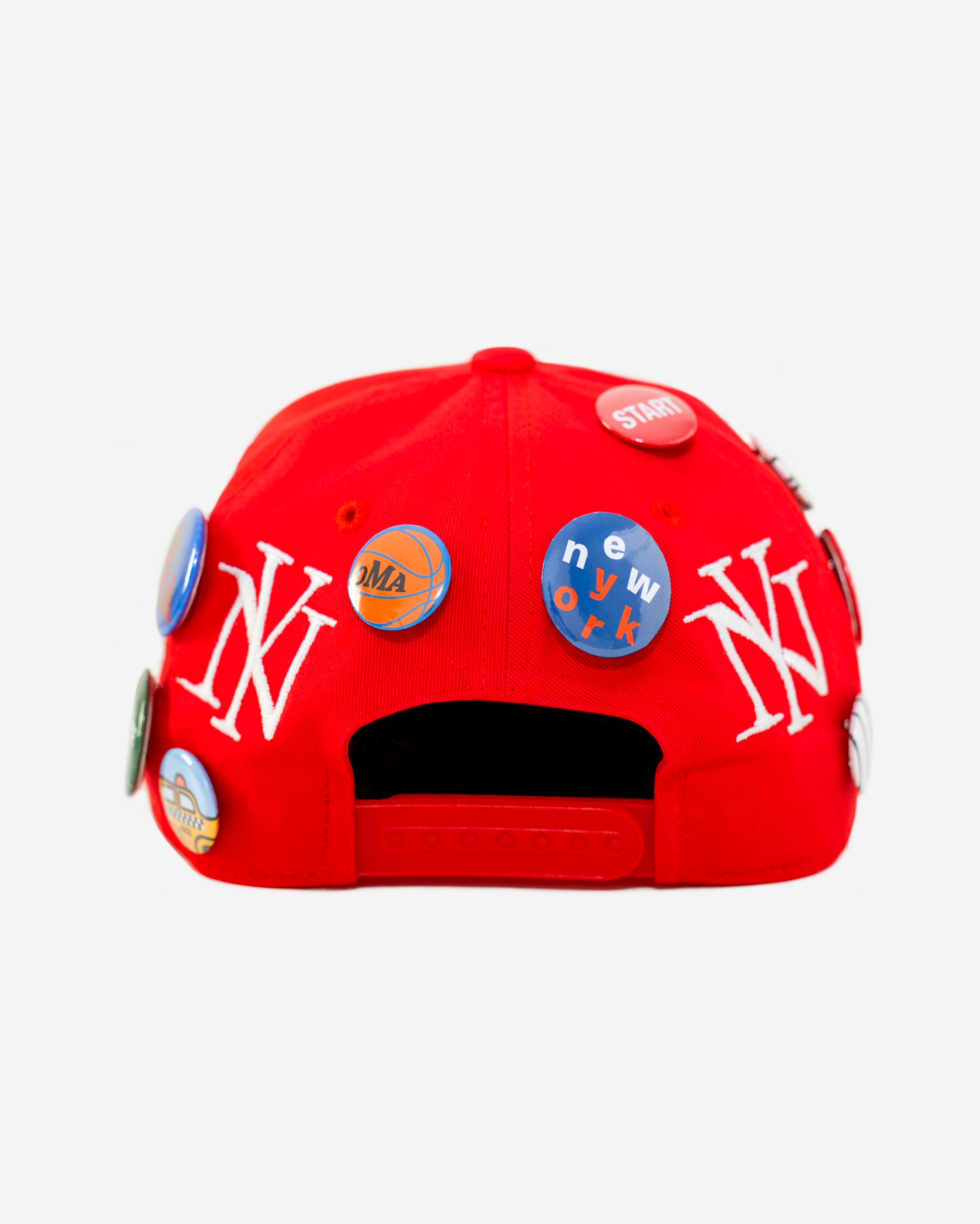 oLD NEW YoRK BUTToN HAT (RED)