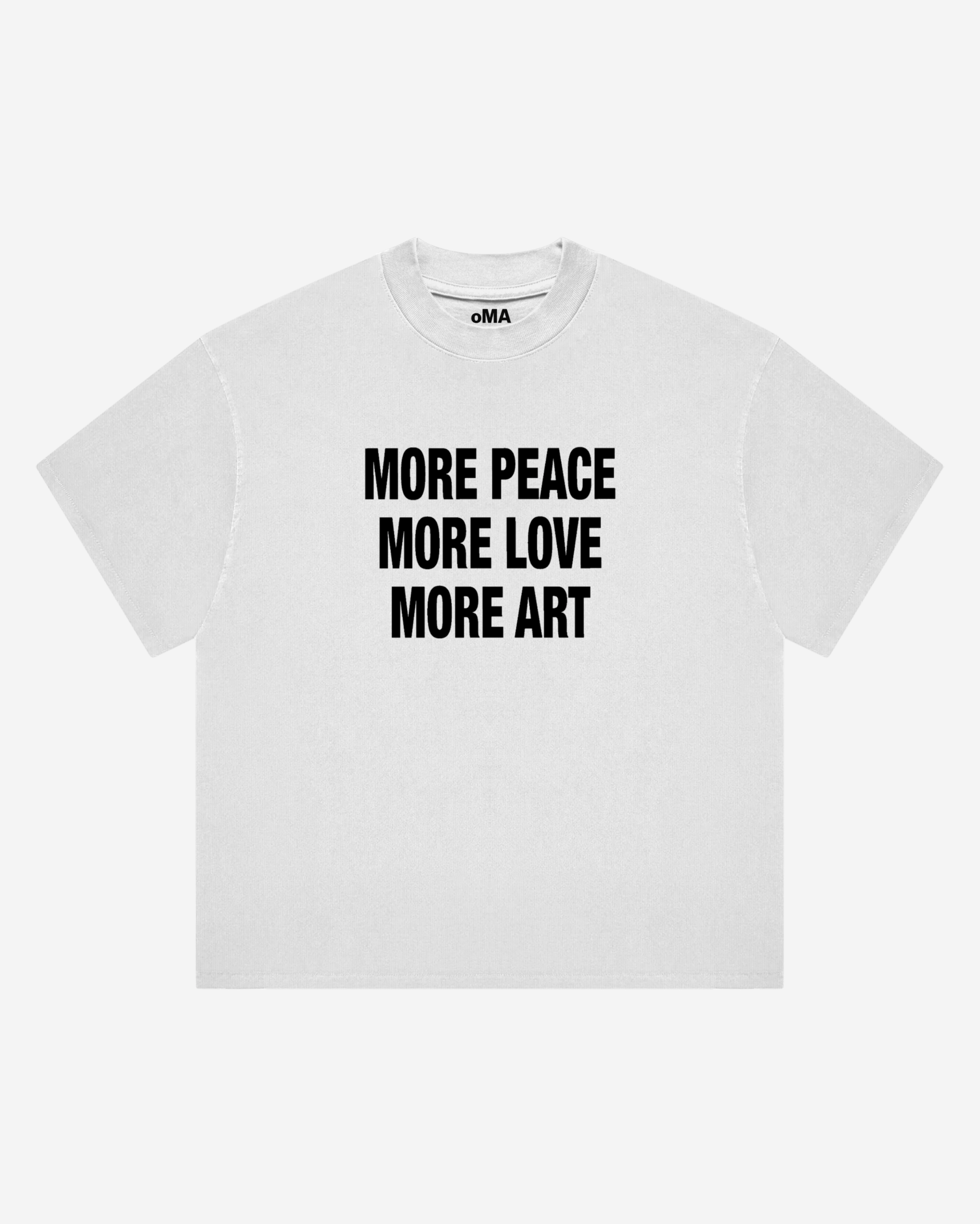 PEACE, LoVE, ART T-SHIRT (WHITE)