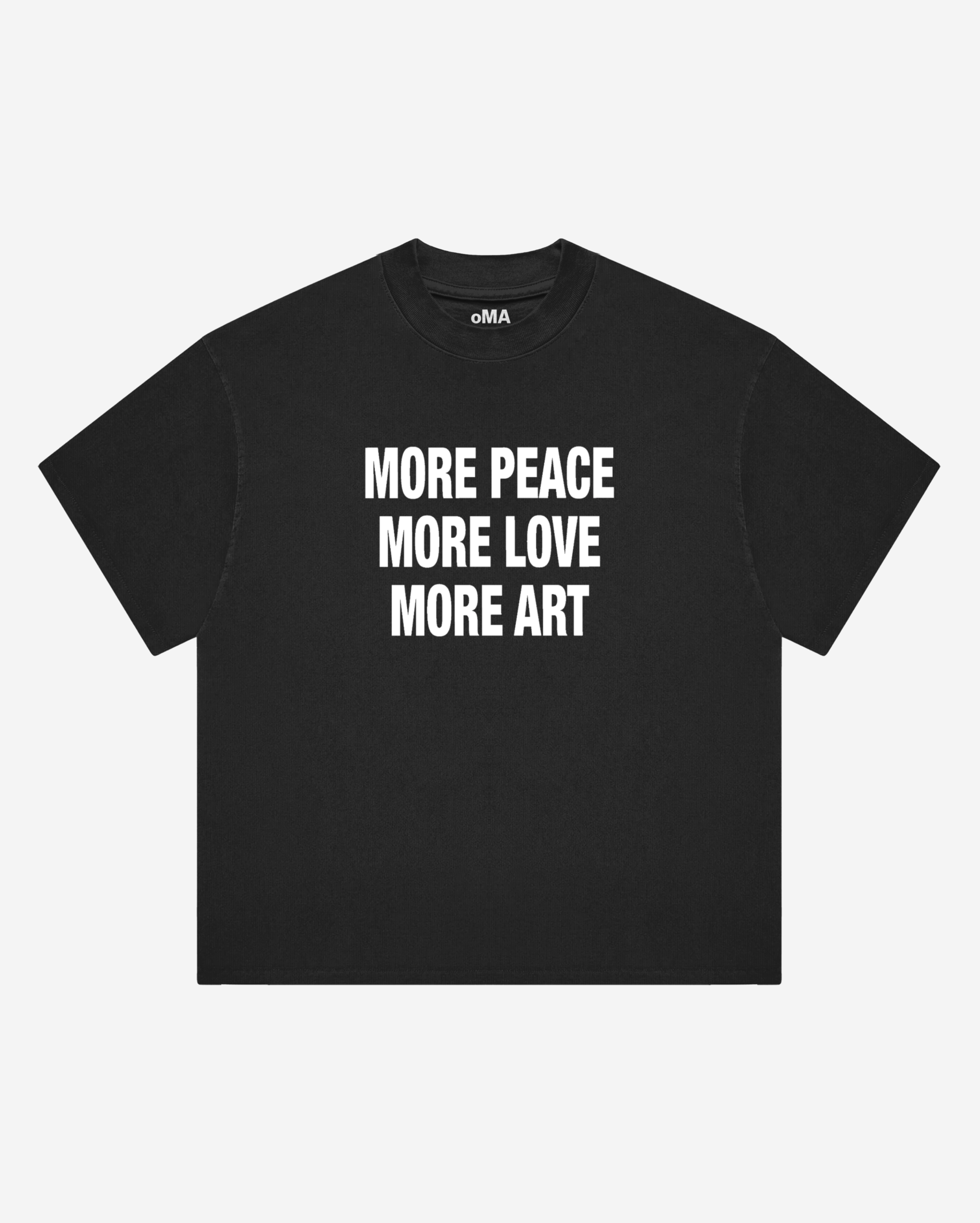 PEACE, LoVE, ART T-SHIRT (BLACK)