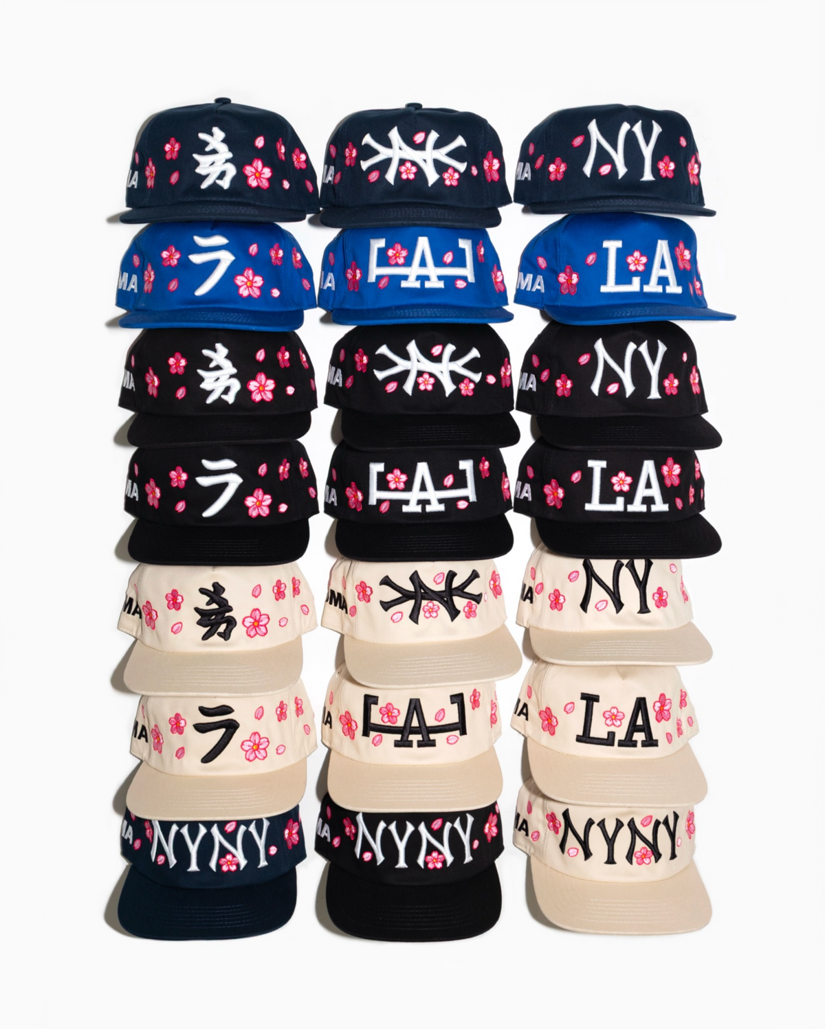 NY CHERRY BLOSSOM HAT (BLACK)