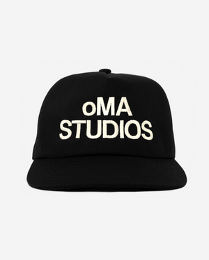 oMA STUDIOS TYPoGRAPHY HAT (BLK/CREAM)