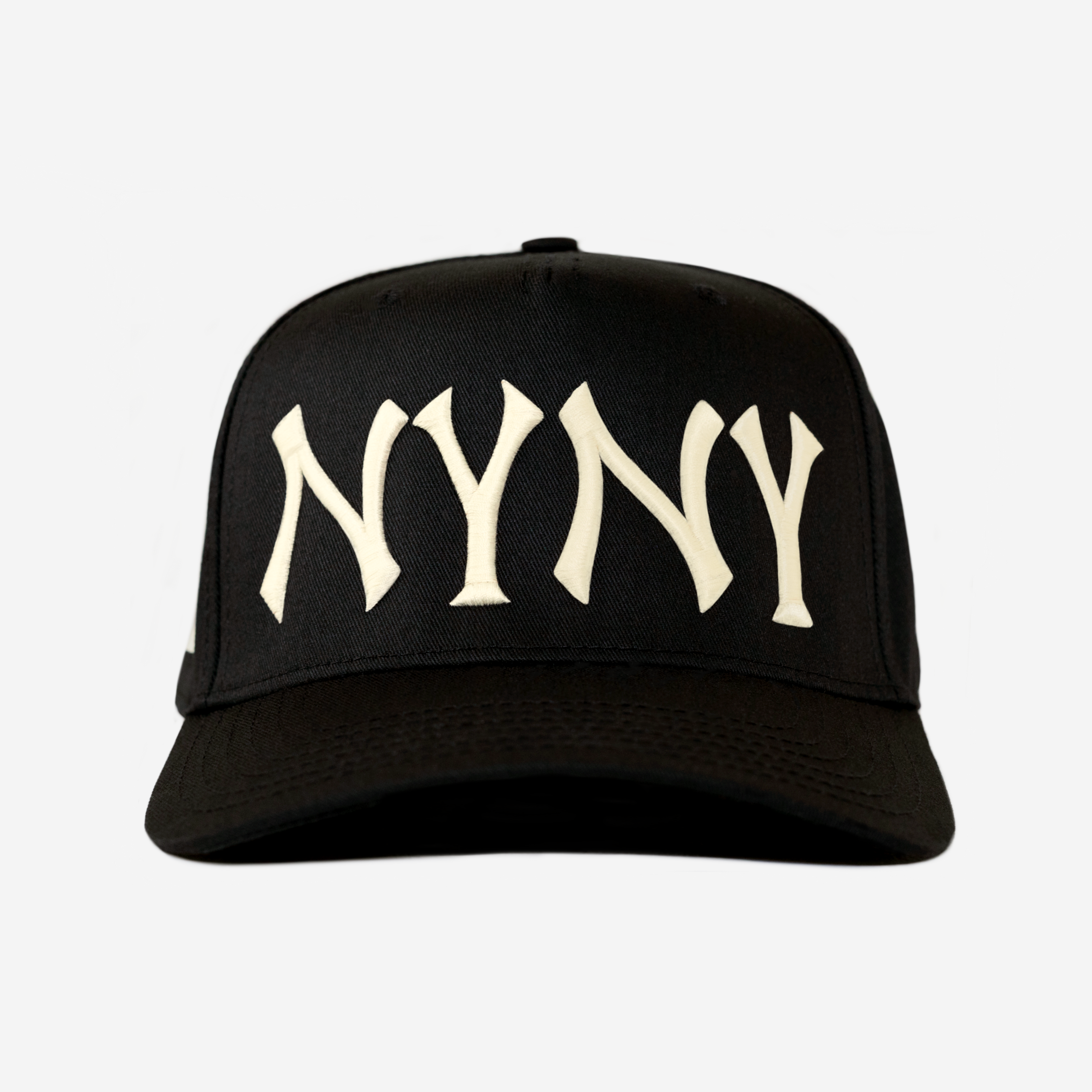 NY NY HAT CURVED BRIM (CREAM)