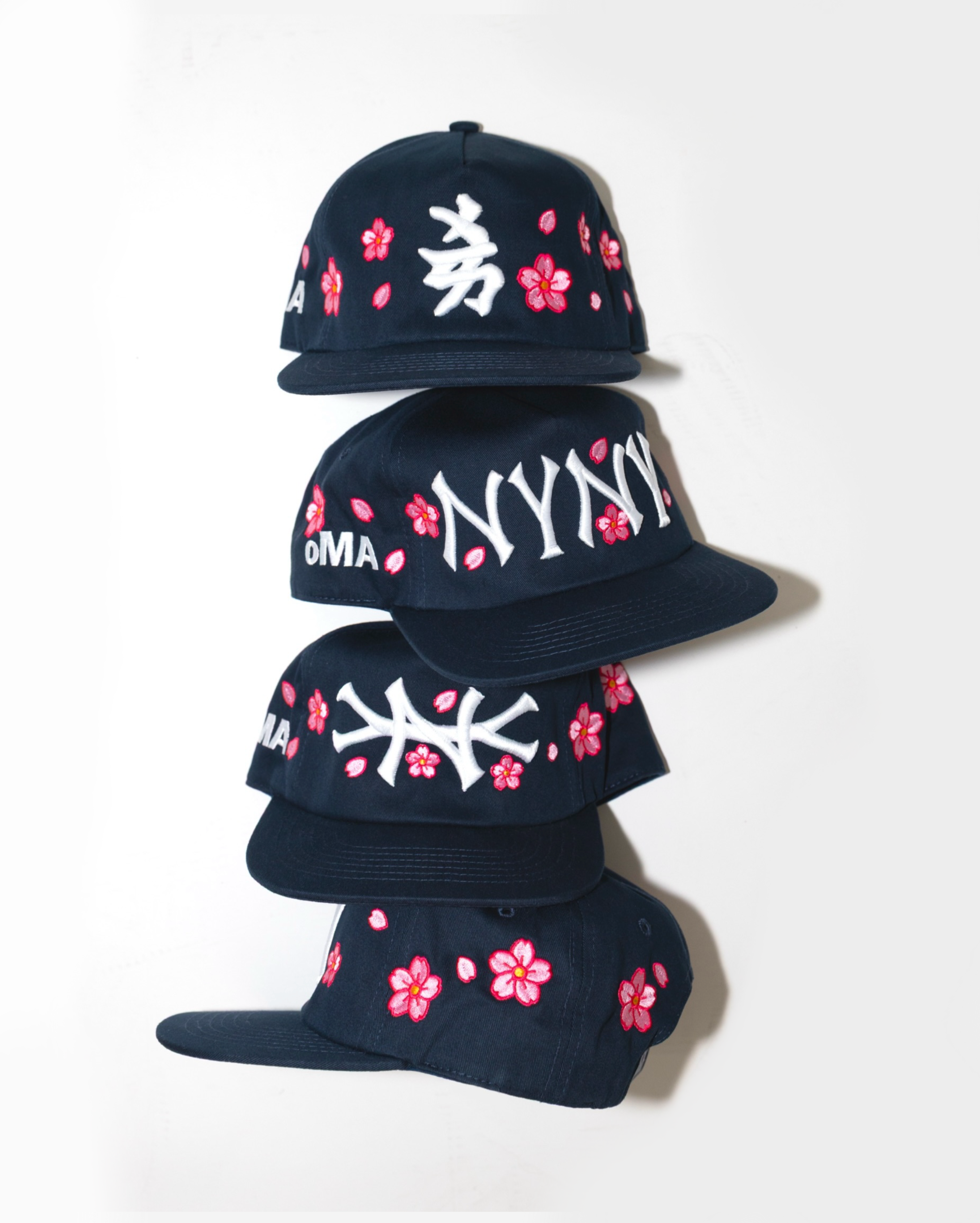 NY CHERRY BLOSSOM HAT (NAVY)