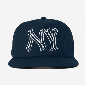 NY 2D HAT (NAVY/WHT)