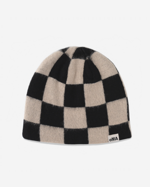 MoHAIR CHECKERED SKULLY (BLACK)