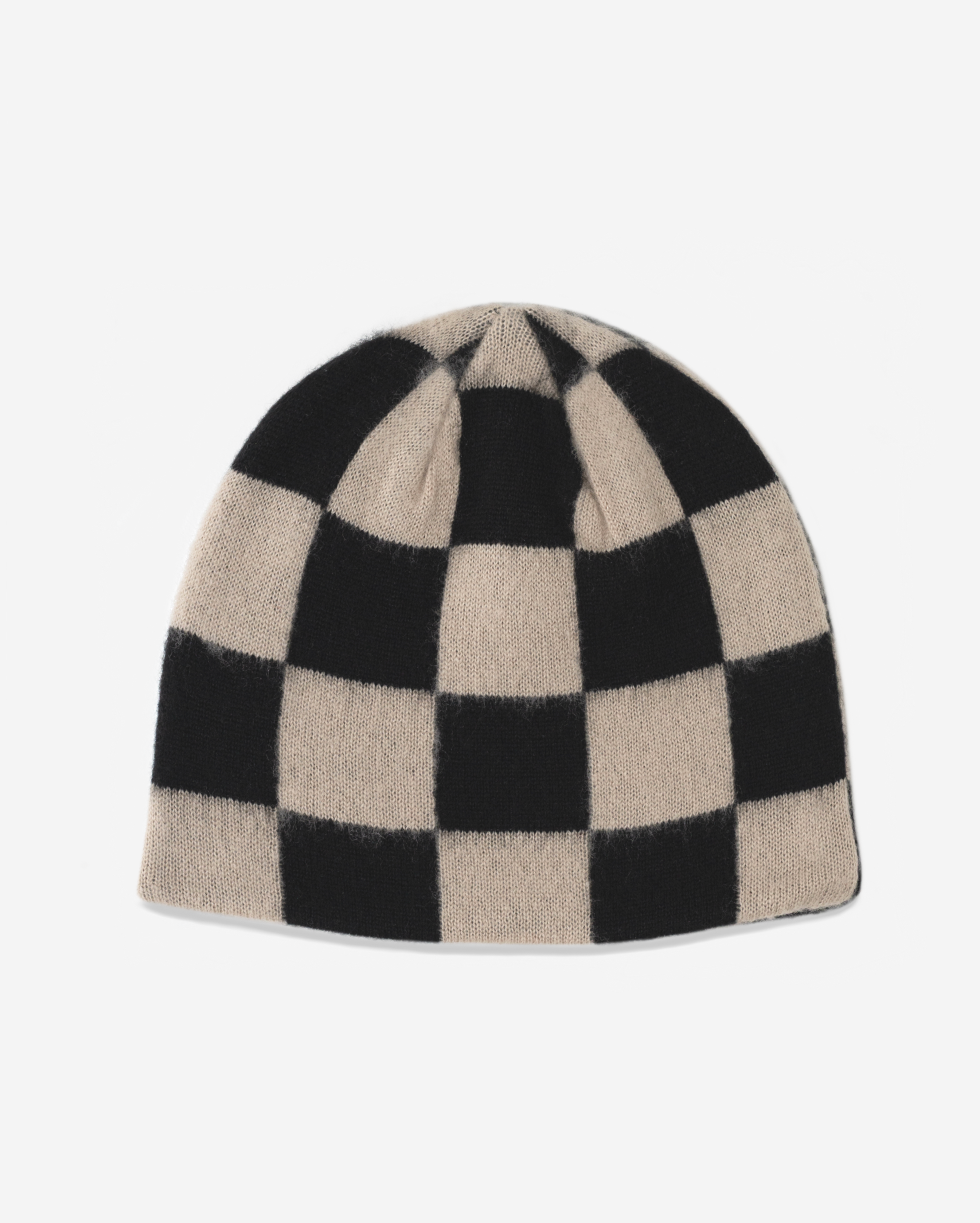 MoHAIR CHECKERED SKULLY (BLACK)