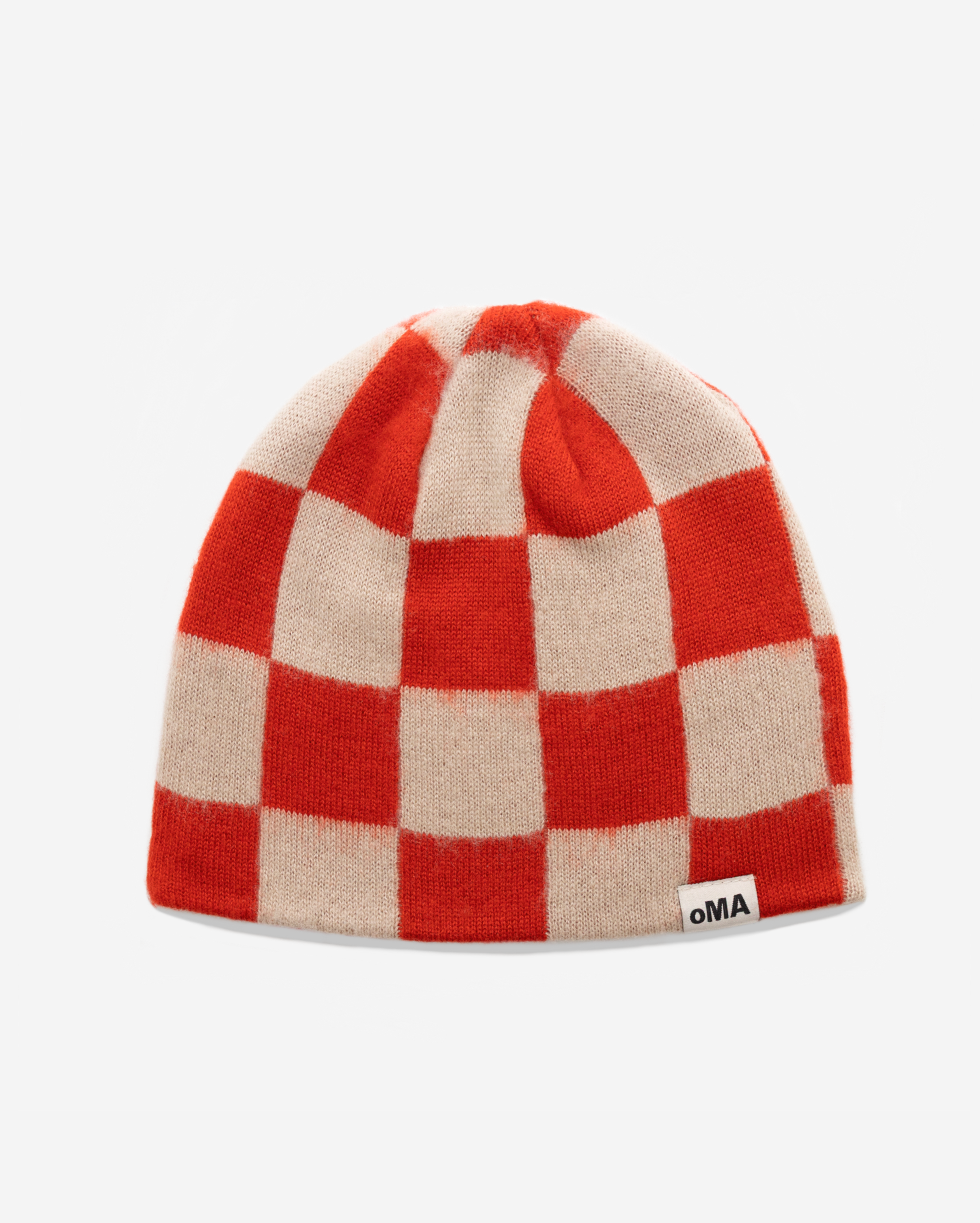 MoHAIR CHECKERED SKULLY (RED)