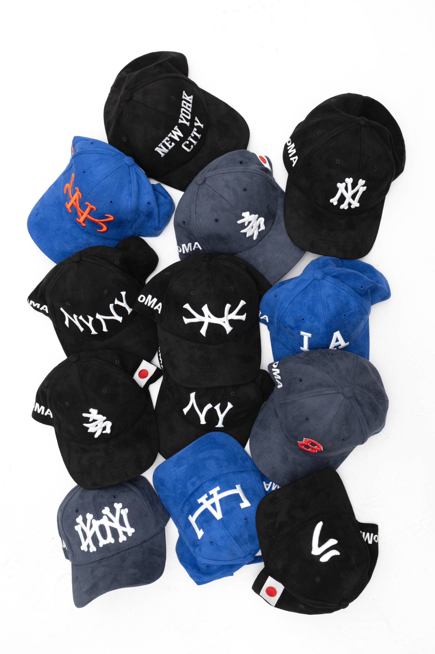 NY NY BONES SUEDE HAT (BLACK)