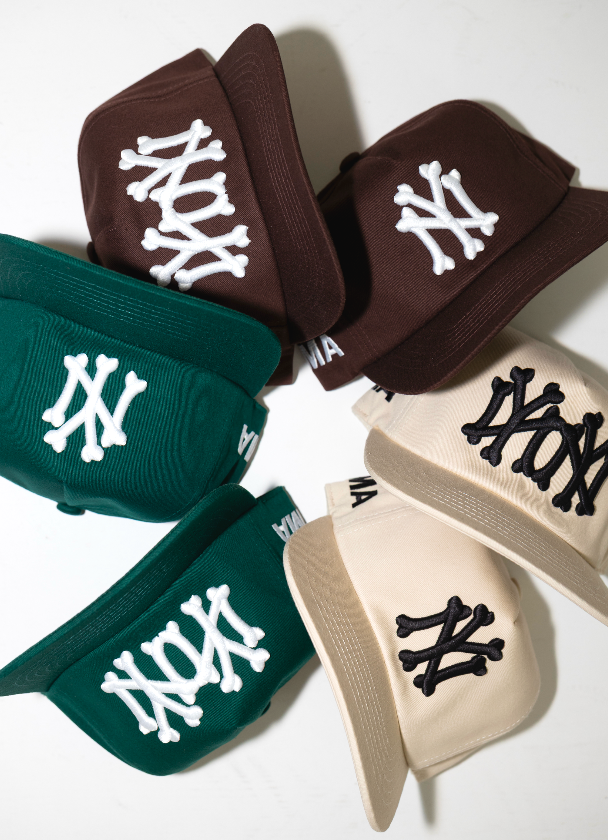 NY NY BONES HAT (FOREST)