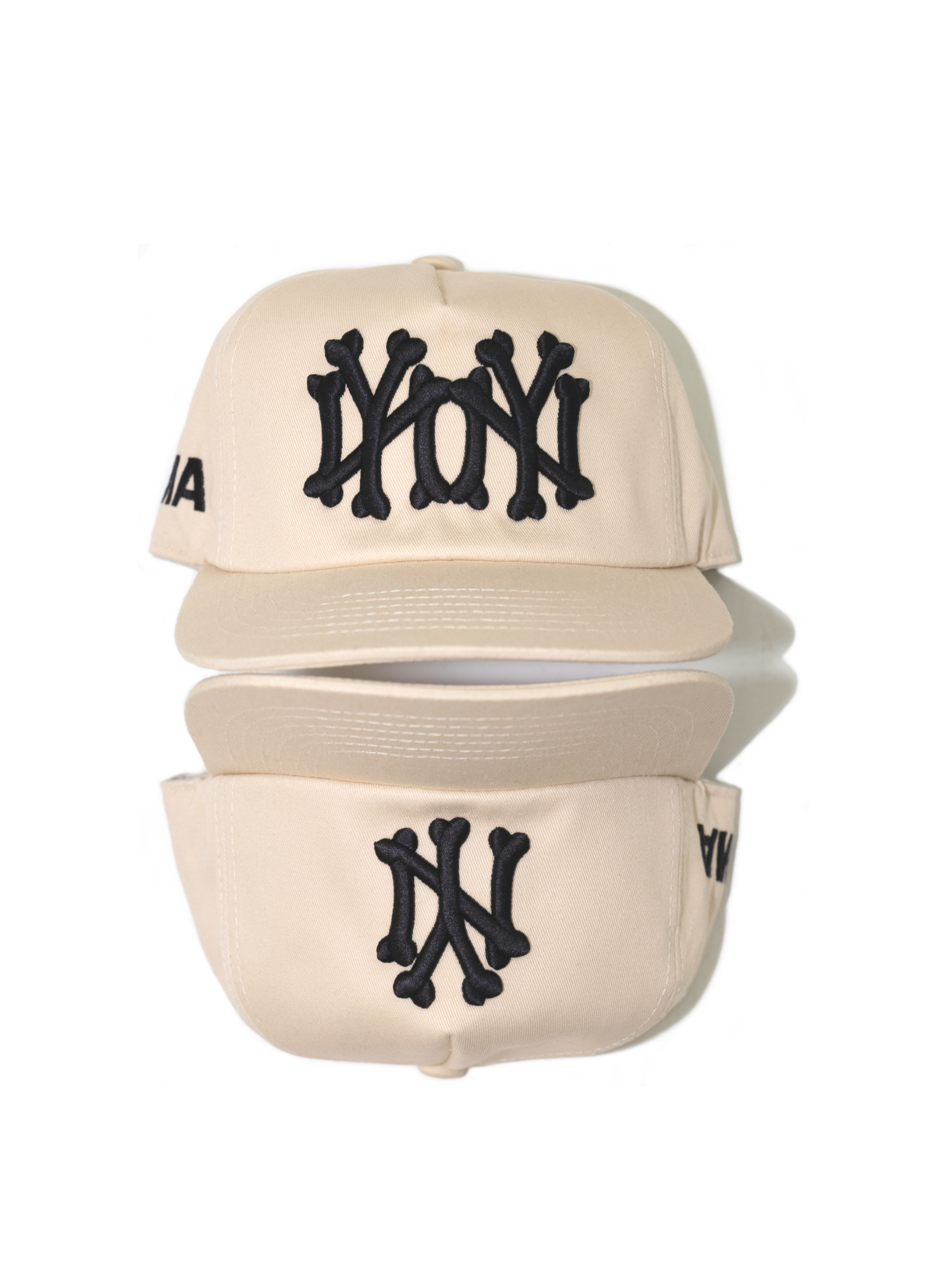 NY NY BONES HAT (CREAM)