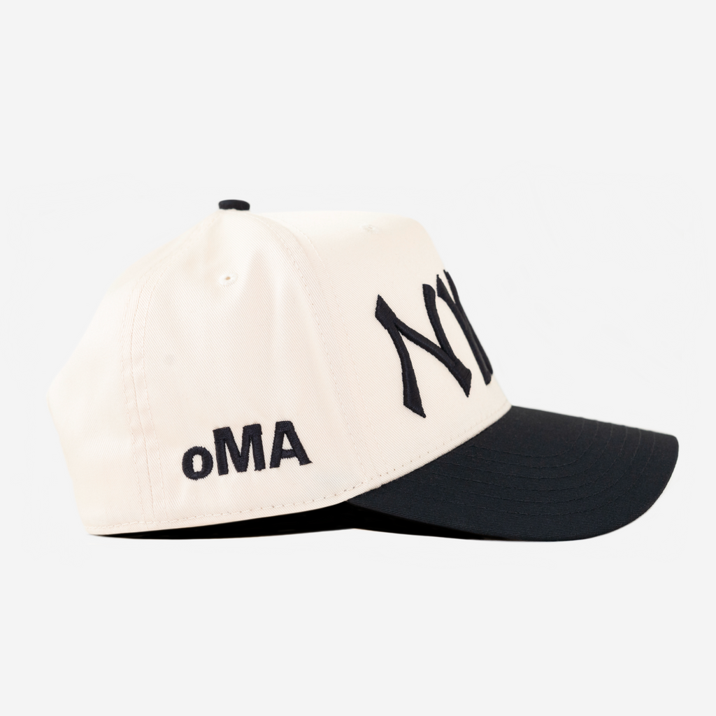 NY NY HAT CURVED BRIM (CREAM)