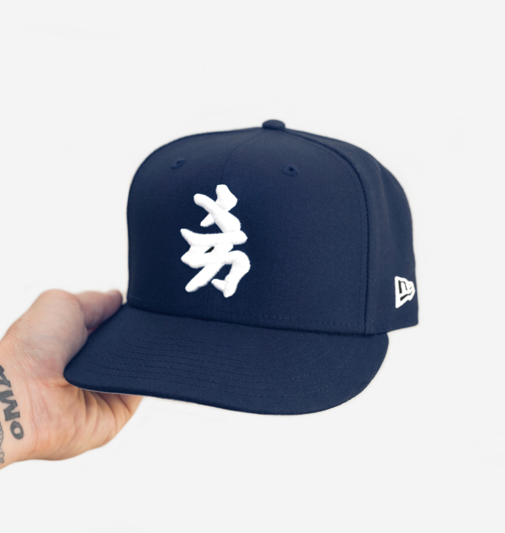 NY KANJI FITTED HAT (NAVY)