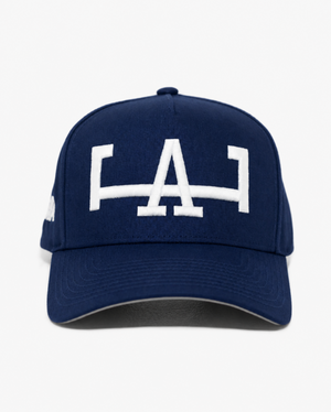 LoS ANGELES HAT GREY BRIM (NAVY)